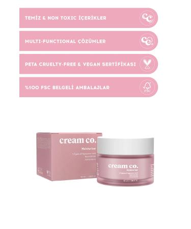 Cream Co. Moisturizing Face Cream Skin Tone Equalizer Brightening Water Based All Skin Types 50 ml - Buy Online on GoSupps.com
