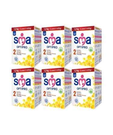 SMA Optipro 1200gr No:2 Follow-On Milk (6-12 Months) (Set of 6)