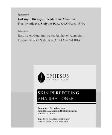 Ephesus Natural Care Tone Equalizer and Skin Renewer Sensitive Peeling Toner Skin Perfecting Aha Bha Toner - Buy Online on GoSupps.com