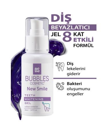 bs bubbles cosmetic Instant Teeth Whitening Gel 8 Times Effective Formula for Perfect Smiles 50ml