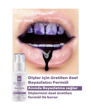 bs bubbles cosmetic Instant Teeth Whitening Gel 8 Times Effective Formula for Perfect Smiles 50ml - Buy Online on GoSupps.com