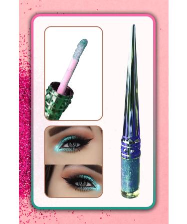 Uniquem Rns Glitter Liquid Eyeshadow Full Shot Glam Eye Glitter Green Xl79 - Buy Online on GoSupps.com