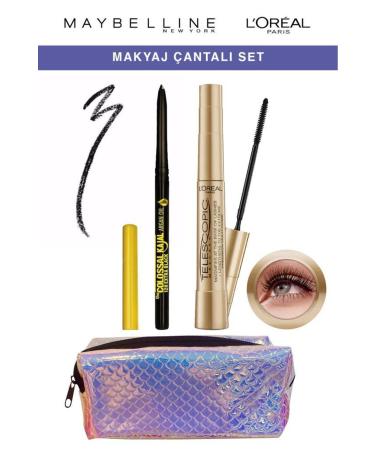 Maybelline New York Maybelline Argan Oil Eyeliner Telescopic Mascara Eye Makeup Set