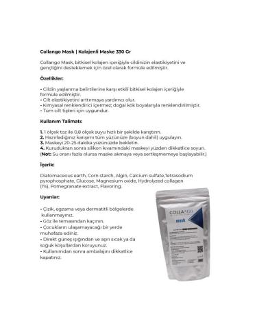 Collango Collagen Face Care Mask - 20 Uses - Herbal - Vegan - Buy Online on GoSupps.com