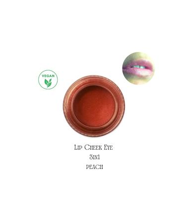 Mabinu Cosmetic Peach Lip Cheek Eye Vegan Cream Blush Lipstick Eyeshadow -peach