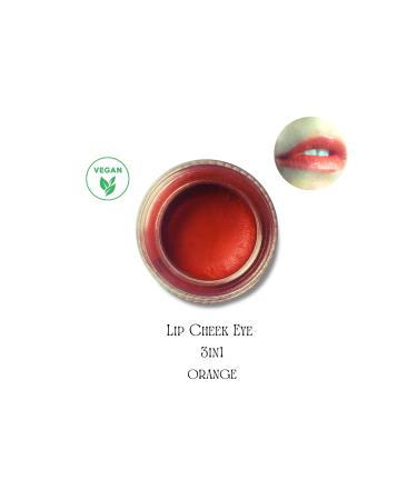 Mabinu Cosmetic Orange Lip Cheek Eye Vegan Cream Blush Lipstick Eyeshadow -orange