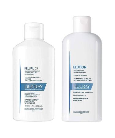 Ducray Kelual Ds Stubborn Anti-Dandruff Shampoo 100 ml - Elution Complementary Care Shampoo 400 ml