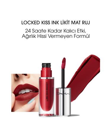 Mac Locked Kiss Ink 24hr Liquid Matte Lipstick - Poncy - 4ml PSSNS849