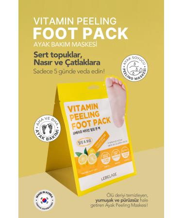 LEBELAGE Peeling Foot Mask Vitamin Complex Korean Peeling Mask Lebelage Vitamin Peeling Foot Pack - Buy Online on GoSupps.com