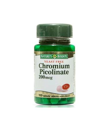 Natures Bounty Chromium Picolinate 200 Mcg 100 Tablets