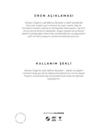 VERSEW Organic Nourishing Eyebrow / Eyelash Strengthening Serum 5 ml - Buy Online on GoSupps.com