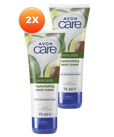 Avon Care Avocado Essence Hand Cream for Dry Skin 75 Ml. Duo Set