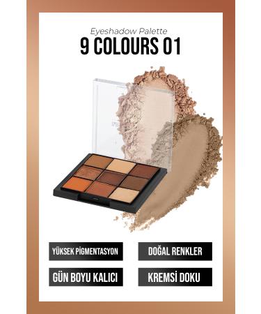 New Well Eyeshadow Palette 9 Colors No 01.