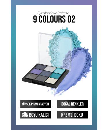 New Well Eyeshadow Palette 9 Colors No 02