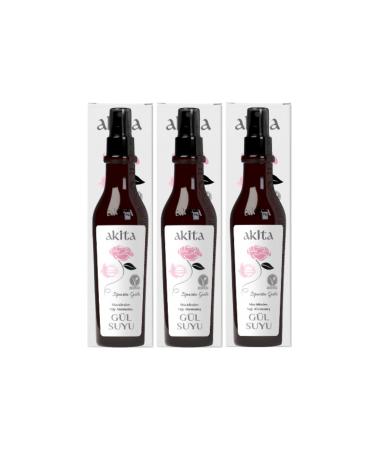Akita Natural Rose Water Without Oil 3x250 ml