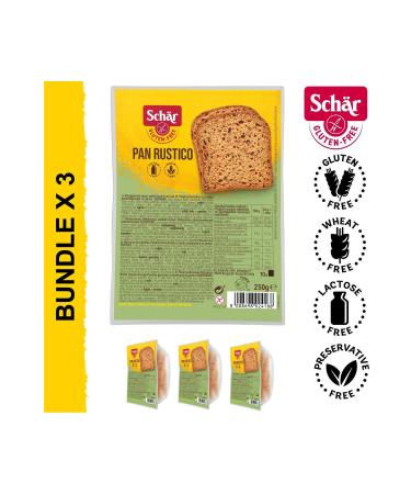 Schar Pan Rustico Gluten Free Fibrous Bread 250 gr 3 Pieces