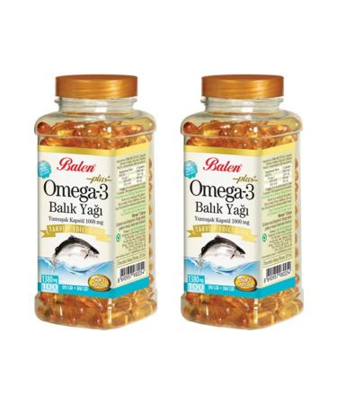 Balen Omega 3 Fish Oil 100 Softgels 1000 Mg 2 Pieces