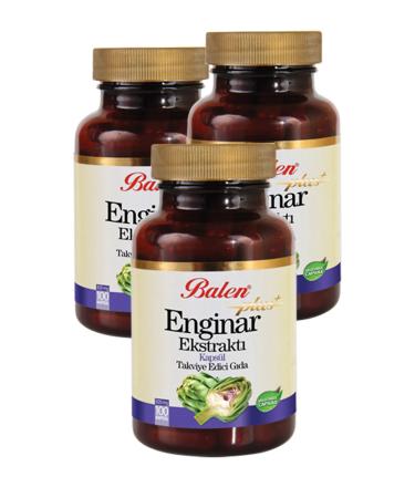 Balen 3 Boxes Artichoke Plus Extract Capsules 820 mg X 100 Capsules