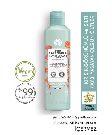 Yves Rocher Anti-Wrinkle Nourishing Pur Calendula Prebiotic Make-Up Remover Milk - 200 ml