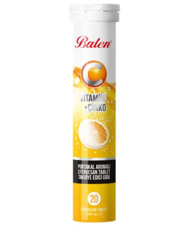 Balen Vitamin C + Zinc Orange Flavored Effervescent 20 Tablets