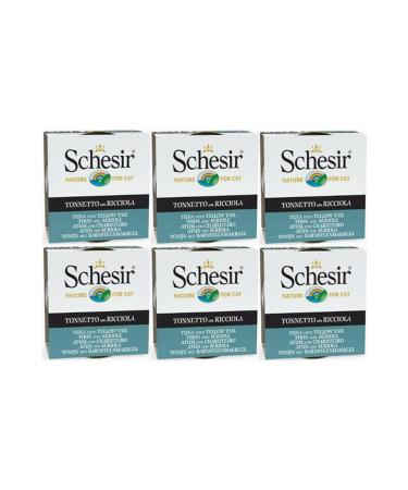Schesir Tuna and Yellowtail Fish Jelly Cat Canned Food 85 Gr * 6 Pieces
