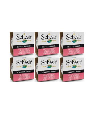 Schesir Tuna and Red Mullet Fish Jelly Cat Canned Food 85 Gr * 6 Pieces