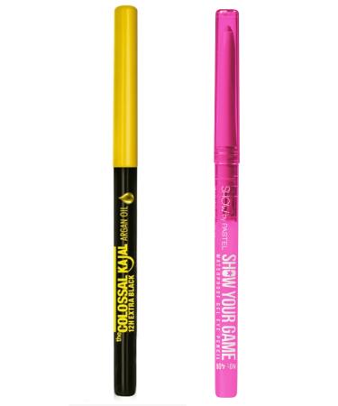 Show by Pastel Your Waterproof Gel Eyeliner 408 + Maybelline New York Kajal Eyeliner Black