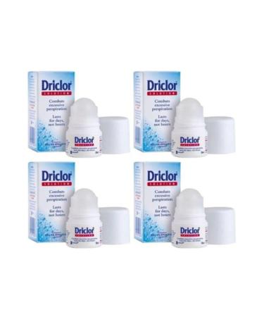 Driclor Anti Perspirant Roll On 20 ml X 4 Pcs