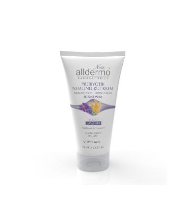 Alldermo Prebiotic Moisturizing Hand Face Body Cream Lavender - Oatmeal 75ml