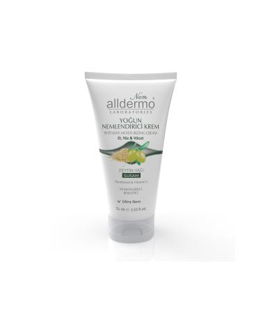 Alldermo Intensive Moisturizing Hand Face Body Cream Olive Oil - Sesame 75ml
