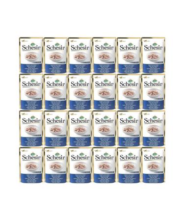 Schesir Jelly Tuna and Seabass Pouch Cat Canned Food 85 Gr * 24 Pieces