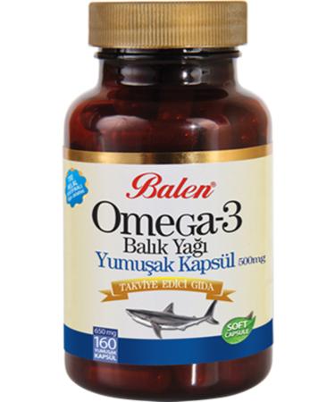 Balen Omega 3 Fish Oil 160 Capsules 650 mg