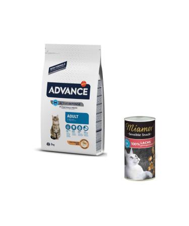 Advance Chicken Rice Adult Cat Food 3 Kg + Miamor Cat Soup