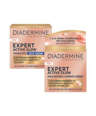 Diadermine Expert Active Glow Firming Day Cream 50 Ml + Night Cream 50 Ml