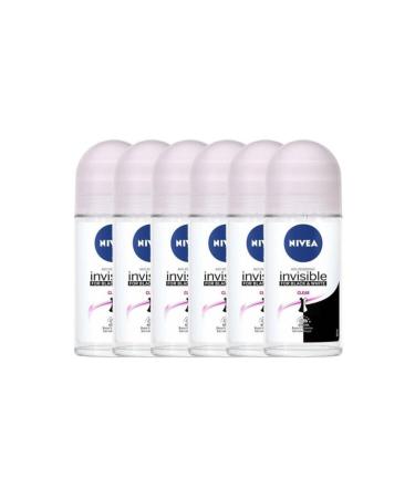 NIVEA Invisible Black&White Clear 50 ml Women Roll On 6 Pack
