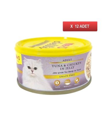me-o Delite Tuna and Chicken Grain-Free Cat Canned Food 80 Gr (12 Pieces)