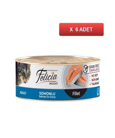 Felicia Salmon Fillet Grain-Free Cat Canned Food 85 Gr (6 Pieces)