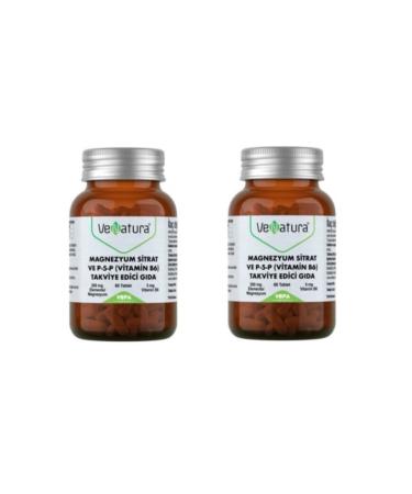 Venatura Magnesium Citrate And P-5-p (vitamin B6) 60 Tabs X 2 Pieces