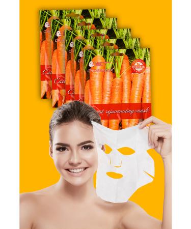 Alright 5 Pieces Carrot Extract Anti-Spot Mask Carrot Mask Sativa Extract Face Mask XLM98