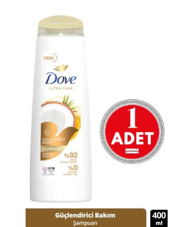 Dove Ultra Care Hair Care Shampoo Strengthening Care Coconut Oil 400 ml 1 Piece