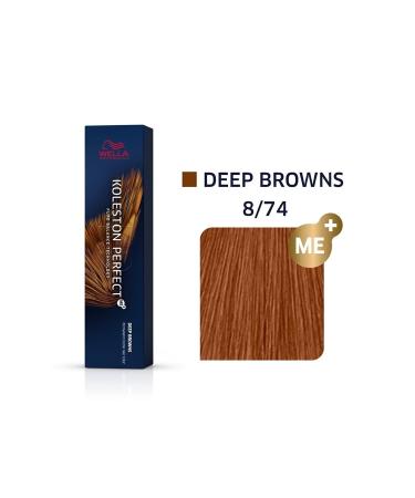 Wella Koleston Perfect Me+ 8/74 Deep Browns Permanent Hair Dye//60ml GKProduct106