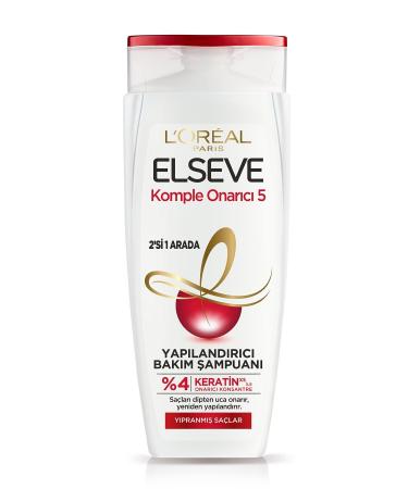 Elseve L'Or al Paris Elseve Complete Repair 5 Restructuring Care Shampoo 2 in 1 450 ml 5 Pieces - Buy Online on GoSupps.com