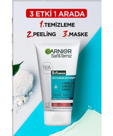 Garnier Pure & Clean Anti-Oily and Anti-Imperfections 3 in 1 150 ML NEW PACKAGING - Buy Online on GoSupps.com