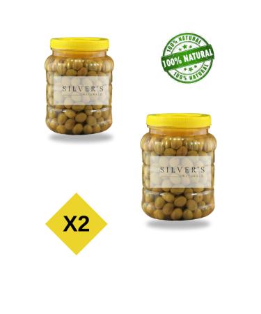 Silver's Naturals Hatay Halhal Green Cracked Olives 3-Piece Can - 2 pieces