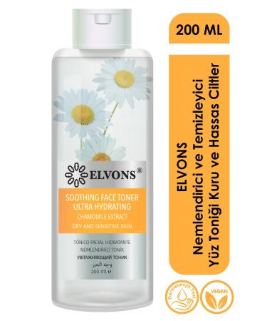 Elvons Moisturizing and Cleansing Face Toner - Dry and Sensitive Skin 200 Ml.