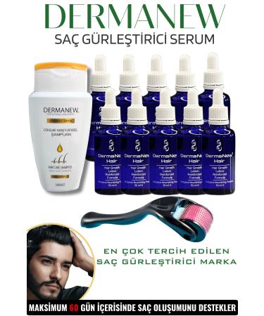 Dermanel Hair Lotion Hair Care Oil / 10 Pieces Shampoo Roller