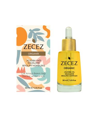 ZECEZ Organic Jojoba Oil Squalane Biolipid Complex 30ml