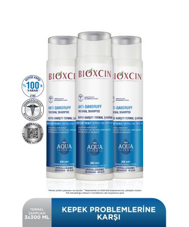 Bioxcin Aqua Thermal Anti-Dandruff Shampoo 300 Ml SET OF 3