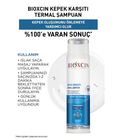 Bioxcin Aqua Thermal Anti-Dandruff Shampoo 300 Ml SET OF 3 - Buy Online on GoSupps.com