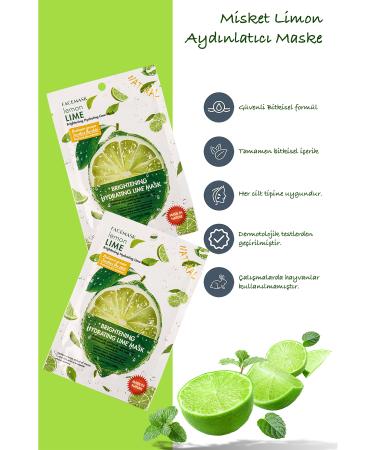 Alright 3 Pieces Lime Lemon Hydrating Brightening Balancing Face Mask Lime Lemon Mask XLM380 - Buy Online on GoSupps.com
